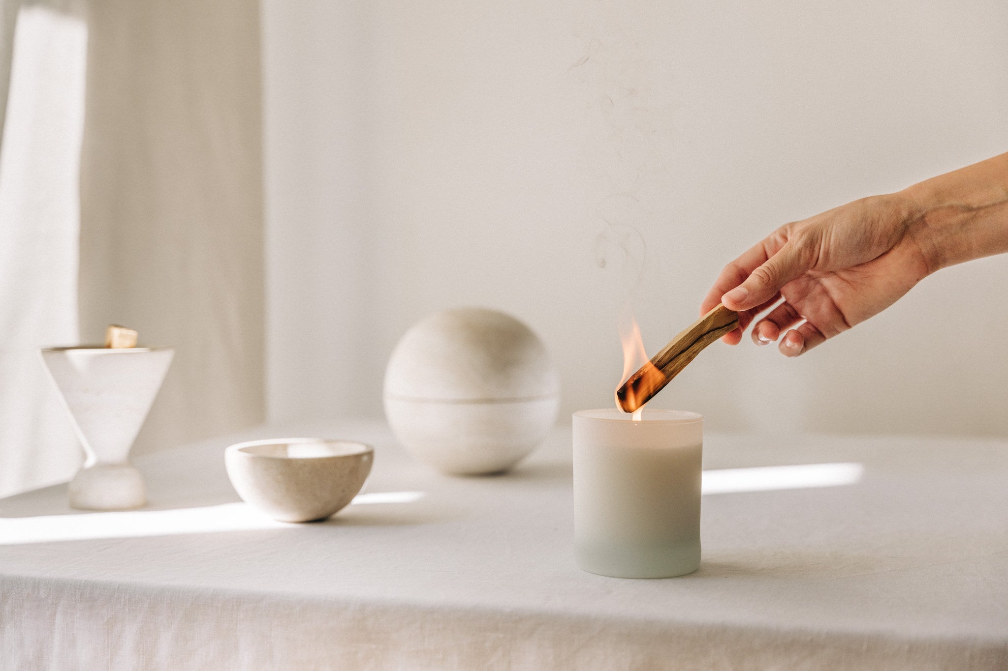 Travertine Ritual Set