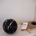 Globe incense sphere in black Portoro marble
