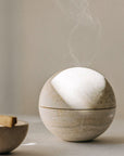 Globe Incense Burner Travertine